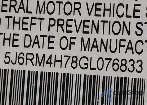 2016 Honda Cr-V Ex-L z USA, uszkodzony, nr VIN 5J6RM4H78GL076833